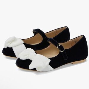 JANIE & JACK NWT Girls Velvet Bow Ballet Flats